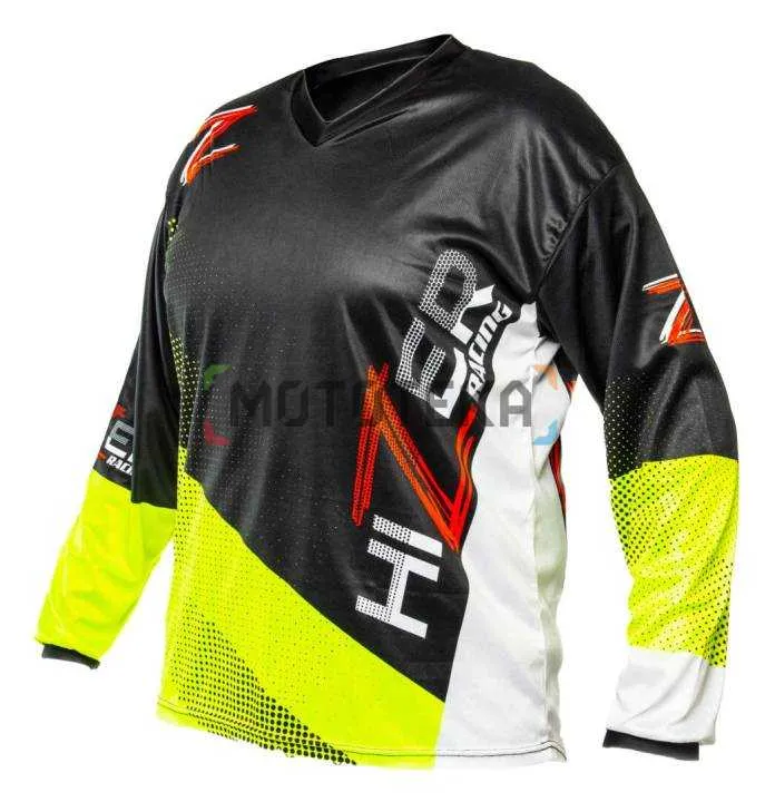 Джерси/футболка для мотокросса HIZER (Хайзер) / Neon-Green/White (S)