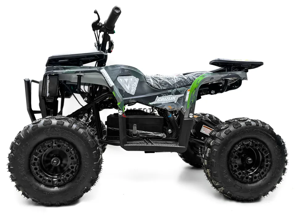 Электроквадроцикл детский Motax (Мотакс) GRIZLIK MIDI E1000 BW зелёный камуфляж (машинокомплект)