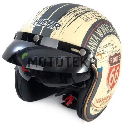 Шлем мото открытый HIZER (Хайзер) J510 №1 (M)