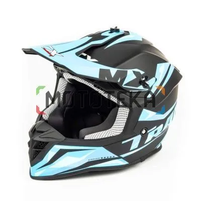 Шлем мото кроссовый GTX 633 (XL) #4 BLACK/BLUE