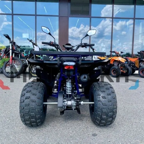 Квадроцикл детский Мотомир ATV Hammer 125 (серия 3) CAST WHEELS чёрный/синий (машинокомплект) | Мототека