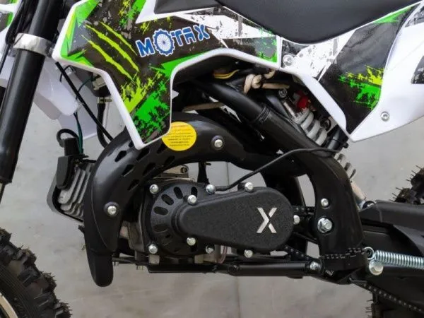 Мотоцикл кроссовый / эндуро Motax (Мотакс) Мини - кросс 50 ES (эл./ст.) белый/зелёный для детей | Мототека