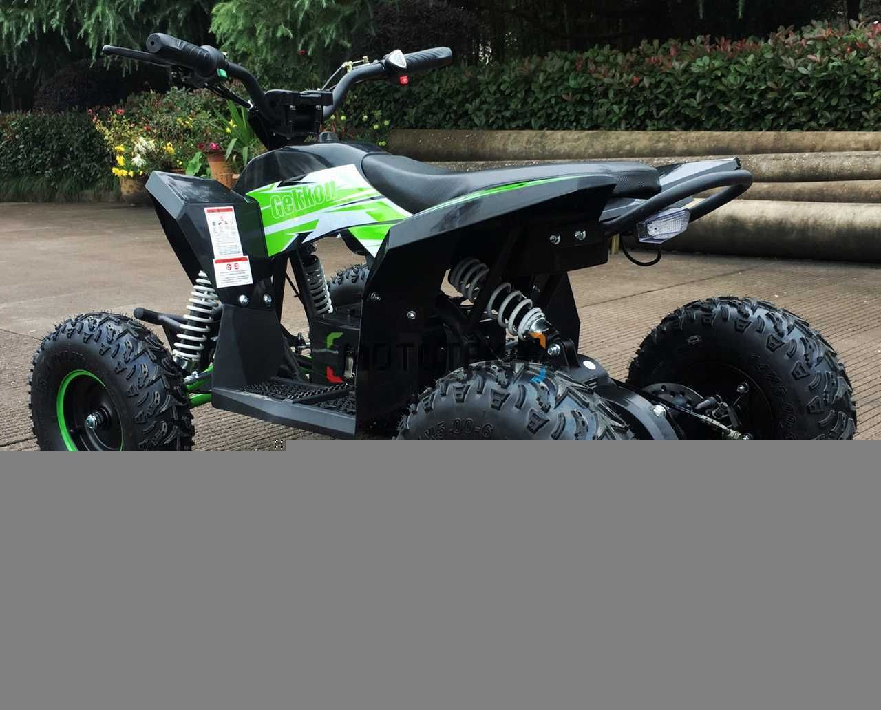 Электроквадроцикл подростковый Motax (Мотакс) Gekkon 1300W чёрный/зелёный (машинокомплект)