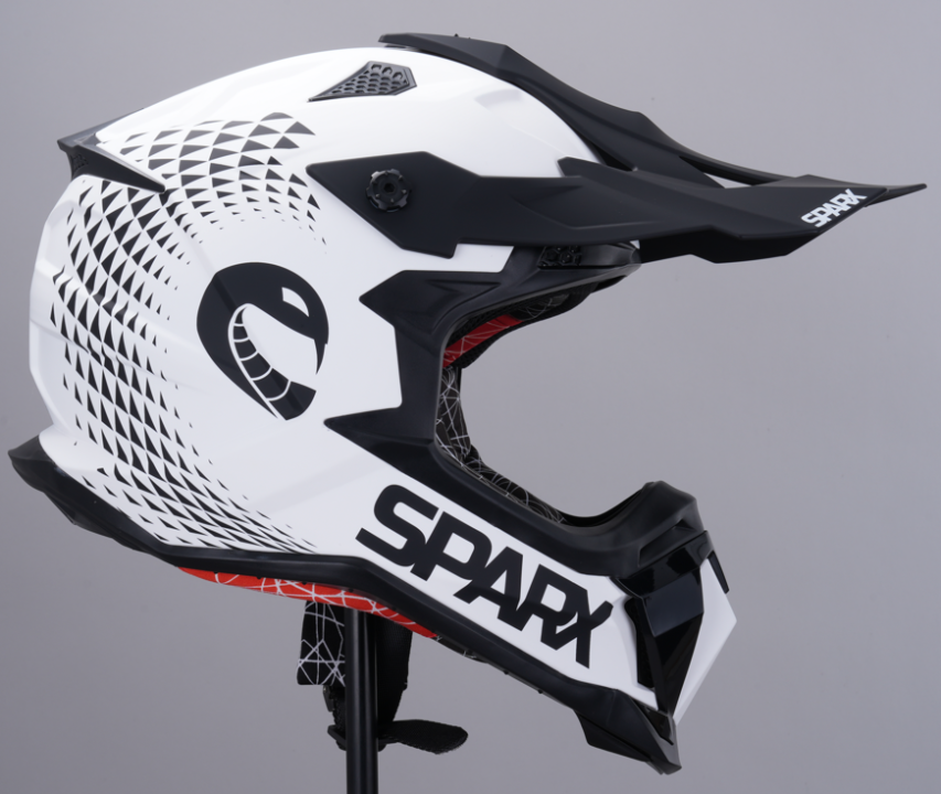 Шлем мото эндуро Sparx (Спаркс) Raptor (JH-601) белый/чёрный XL