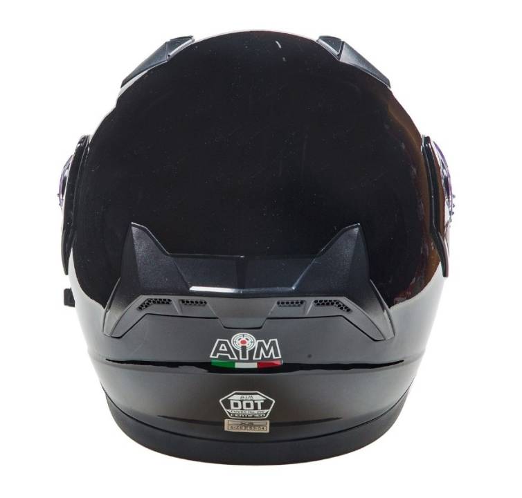 Шлем мото модуляр снегоходный AiM (Аим) JK906 (комплект) Black Glossy XL