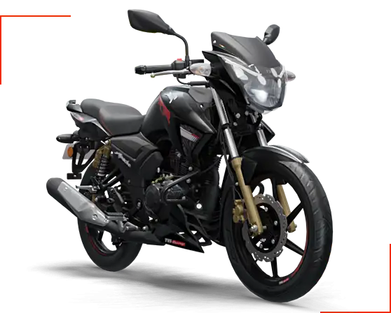 Мотоцикл дорожный TVS APACHE RTR 180 чёрный с ПТС | Мототека