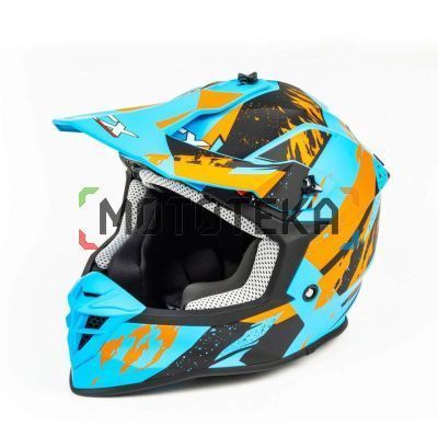 Шлем мото кроссовый GTX 633 (L) #2 BLUE/ORANGE BLACK